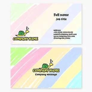 Colorful Snail Business Card Template