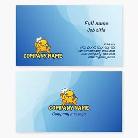 Fish Chef Logo | Seafood Business Card Template