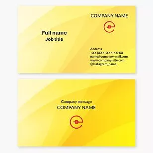 Electrical Plug Logo | Electrician Business Card Template