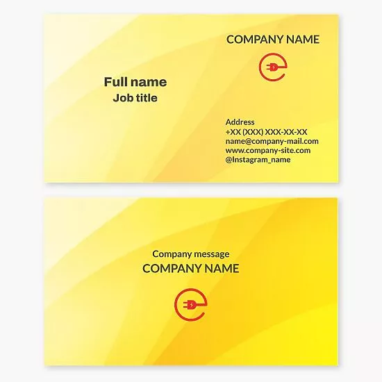 Electrical Plug Logo | Electrician Business Card Template