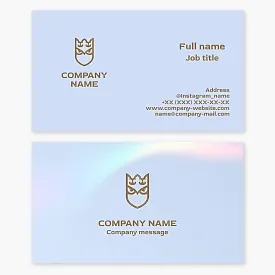 Owl, shield crown | Learning, wisdom, knowledge | Business card template