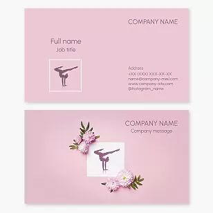 Gymnastic/Acrobatic Business Card Template