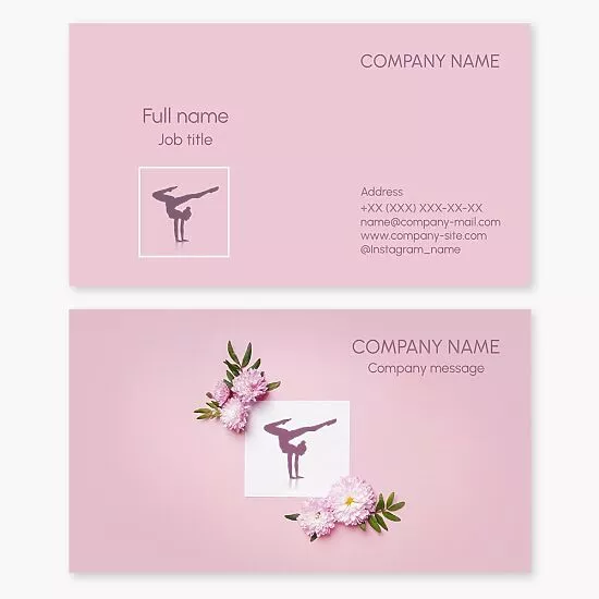 Gymnastic/Acrobatic Business Card Template