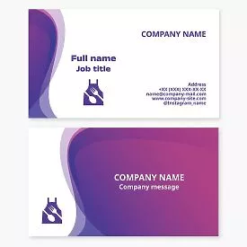 Restaurant Waiter Chef Kitchen Cooking Business Card Template