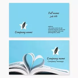 Author Writer Business Card Template