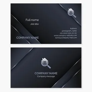 Business card template. Housing inspection. Service for searching for rental housing options.