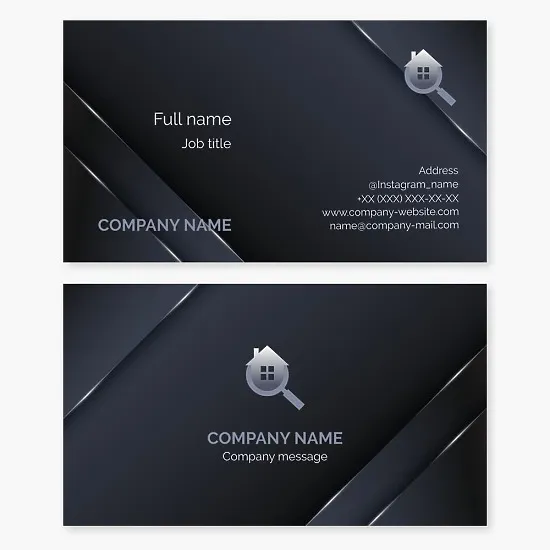 Business card template. Housing inspection. Service for searching for rental housing options.