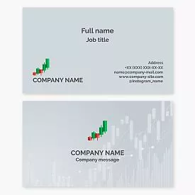 Candlestick Graph | Stock Market | Finance | Business Card Template