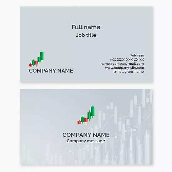 Candlestick Graph | Stock Market | Finance | Business Card Template