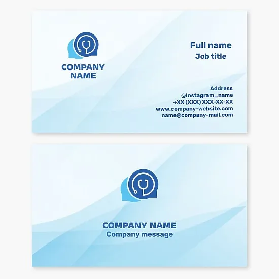 Doctor Chat Business Card Template. Online Medical Consultations.