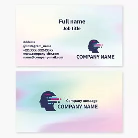 Abstract Head | Smart Tech Logo Business Card Template