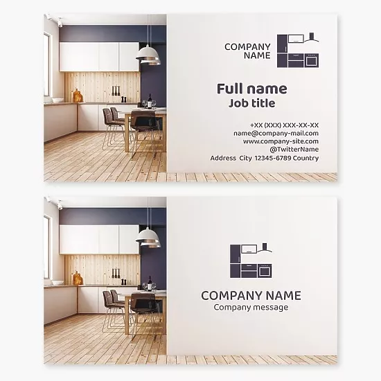 Kitchen Manufacturing Business Card Template