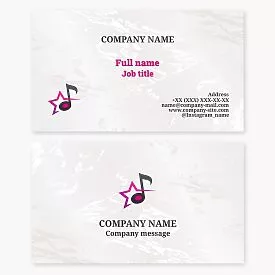 Music Star Business Card Template