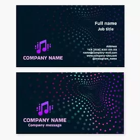 Music Themed Business Card Template