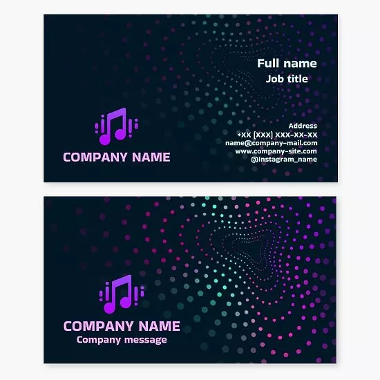 Music Themed Business Card Template