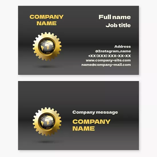 Mechanical Engineering Business Card Template