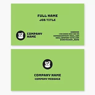 Gorilla Logo | Green Business Card Template