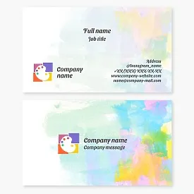 Artist Business Card Template. Fine Art School.