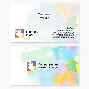 Artist Business Card Template. Fine Art School.