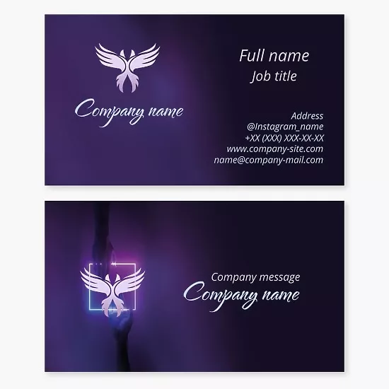 Business card template Two birds