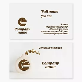 Business card template Interior items