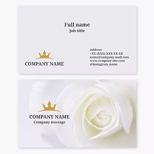 Crown Logo Rose Background Generic Business Card Template