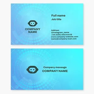 Chatbot Software | Tech Business Card Template