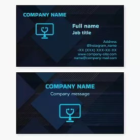 Business card template Computer hardware diagnostics