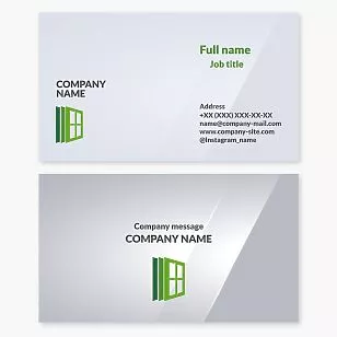 Window Installation Business Card Template