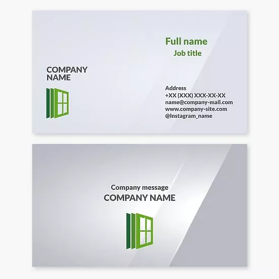 Window Installation Business Card Template