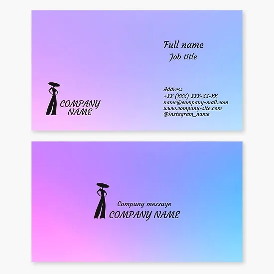 Business card template. Fashion salon. Modeling agency. Fashion studio.
