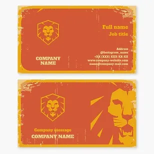 Leo business card template