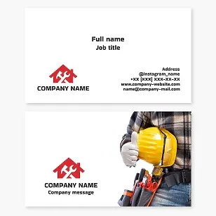 Jack of all trades business card template. Repair of buildings and premises.