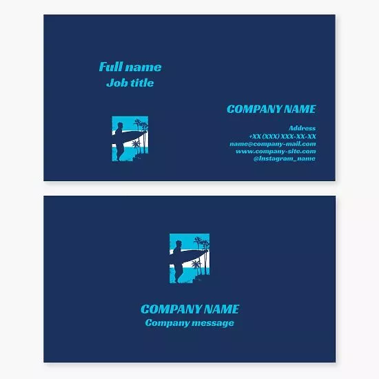 Surf Shop Business Card Template