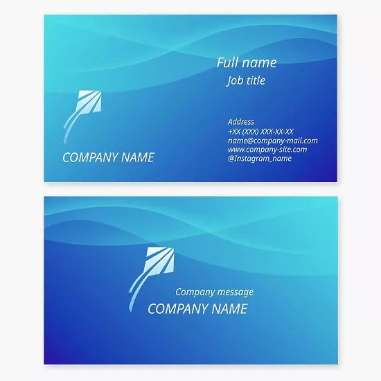 Abstract Stingray Logo | Ocean Business Card Template