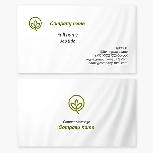 Green Leaf Plant | Home & Office Plants | Business Card Template