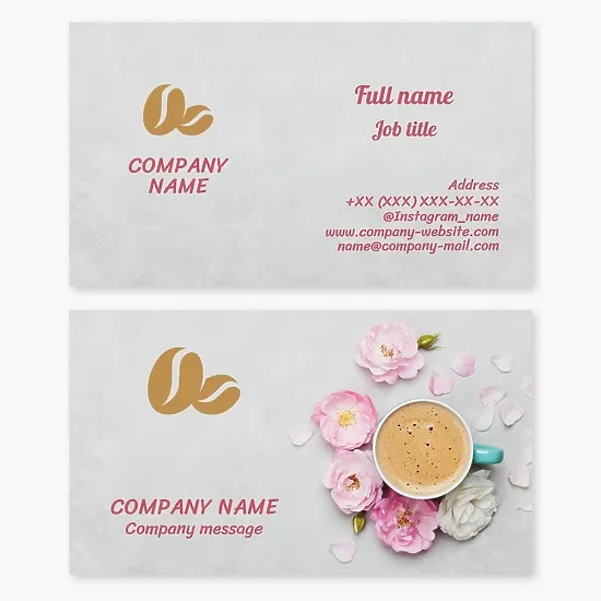 Coffee business card template