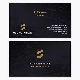 Business card template. Marble. Sale, cutting, and manufacturing of marble and other natural stone products. Letter C.
