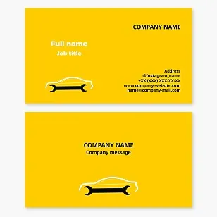Auto Mechanic Business Card Template
