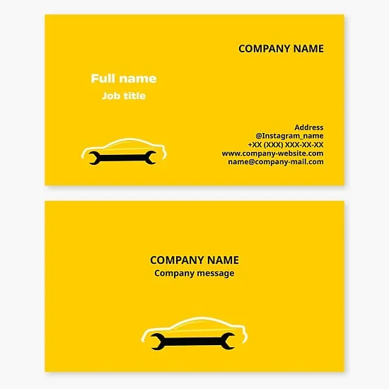 Auto Mechanic Business Card Template
