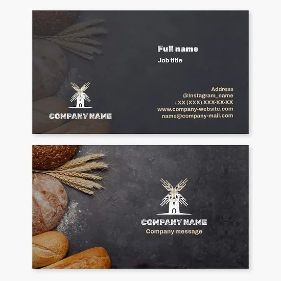Bread Business Card Template