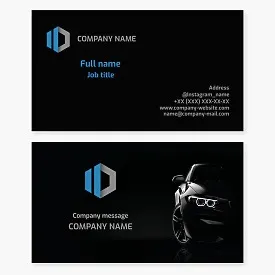 Cars business card template