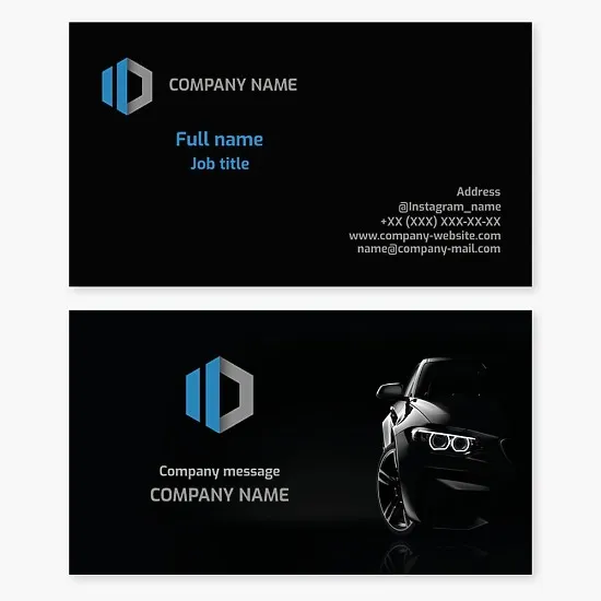 Cars business card template
