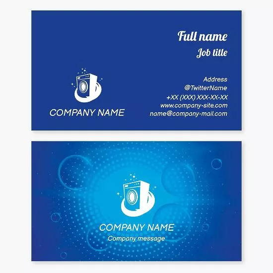 Laundry Business Card Template