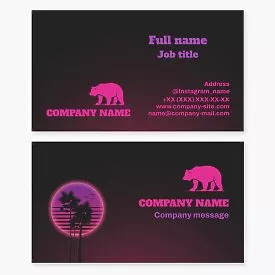 Retro Design Business Card Template