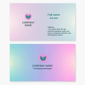 Business card template. Flower. Beauty. Abstract.