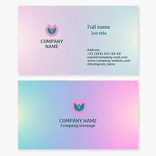 Business card template. Flower. Beauty. Abstract.