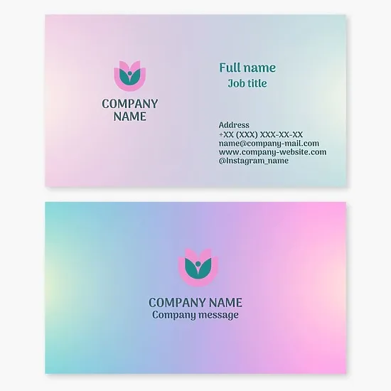 Business card template. Flower. Beauty. Abstract.
