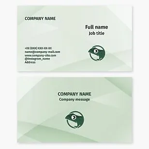 Business card template. Newt, frog. Symbol of birth and rebirth, abundance, wealth, and healing.