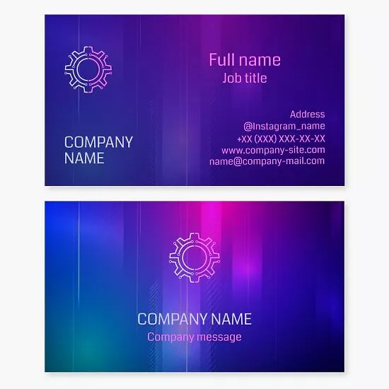 Engineering Cogwheel Logo Business Card Template